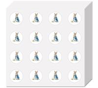CREATCABIN 128 Mini Autocollant Lapin Petit Œuf Pâques Plastique Étanche Autocollant Rond Dessin Animé pour Planificateur Enveloppe Récompense Ordinateur Scrapbooking Fournitures Bricolage 2.5cm