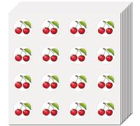 CREATCABIN 128 pcs Autocollants Cerise Fruits en Plastique Autocollant Étanche Petit Point Rond Rouge en Vrac Autocollants Dessin Animé pour Art Craft Étudiants Planificateur Salle Classe 2.5cm
