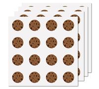 CREATCABIN 128 Pcs Chocolat Pépite Cookie Vinyle Autocollants Imperméable pour Emballage Cookie Sacs Téléphone Bouteille D'Eau Ordinateur Portable Scrapbook