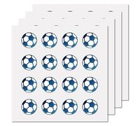 CREATCABIN 128 Pcs Football Planner Autocollant Sport Football Autocollants Imperméable Auto-Adhésif Photo Autocollants Point Rond Dessin Animé Vrac Décalques pour Chapeau Livres Coupe Arts 2.5x2.5cm