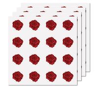 CREATCABIN 128 Pcs Roses Rouges Autocollants Fleur Vinyle Autocollant Étanche Planificateur Autocollants pour Bouteille D'Eau Ordinateur Portable Téléphone Fête Carte D'Invitation Scrapbooking Envelop
