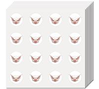 CREATCABIN 128 Petit Autocollant Cochon Rose en Plastique Imperméable Rond pour Bouteilles d'eau,Planificateur,Bricolage,Travaux Manuels,Ordinateur Portable,Journal Indésirable,Collage,2.5cm