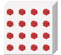 CREATCABIN 128 Pièces Autocollants Roses Rouges Autocollant Casque Autocollants Auto-Adhésifs Étanches Autocollant Rond Dessin Animé Autocollants Vrac pour PortabBagages Tasse Journal Skateboard 2.5cm