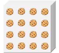CREATCABIN 128Pcs Biscuits Autocollants pour Scrapbooking Petit Biscuit Décalque Jaune Vrac Autocollant Rond Auto Adhésif Imperméable pour Bouteilles d'eau Artisanat Ordinateur Portable Bagages 2.5cm