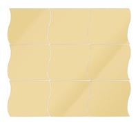 CREATCABIN 18 Autocollant Mural Miroir Ondulé Amovible en Acrylique,Miroir 3D,Décoration Murale,Miroir Décoratif Auto-Adhésif pour la Maison,Le Salon,la Salle de Bain,L'Armoire Murale,Doré,11.8x10cm