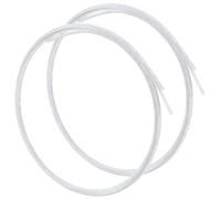 CREATCABIN 2 Baguette de Finition pour Guitare Matériau de Reliure en Plastique Blanc Bordure à Rayures Tigrées Accessoire de Rechange pour Ukulélé Acoustique Ou Classique 1.65mx6mm