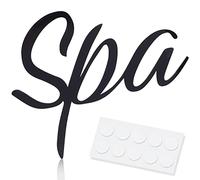 CREATCABIN 2 Pcs Spa Acrylique Lettres Signe 3D Alphabet DIY Stickers Muraux Décor Autocollant Autocollant Signe pour Spa Chambre Salon Porte Chambre Maison Salon Halloween Décoration de Noël 23x19cm