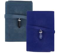 CREATCABIN 2 Porte Cartes Tarot Velours Sacs Rangement Cartes Tarot avec Pendule Pochettes Cristal Cartes Tarot Sac Transport pour Tarot Débutants Jeux D'Oracle Feuille Triche Tarot Bleu 12.6x40.5cm