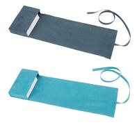 CREATCABIN 2 Support Cartes Tarot Sacs Rangement Cartes Tarot Pochettes Cartes Tarot Velours Double Face Emballage Bureau Tarot Sac Transport Tarot pour Fournitures Sorcellerie Gris Bleu 12.6x3x7.5cm
