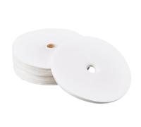 CREATCABIN 200 Filtre à Café de Rechange pour Percolateur en Papier Non Blanchi Jetable Plat Rond Blanc avec Trou pour Cafetière de Camping 9.5cm
