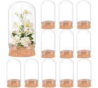 CREATCABIN 23ml Cloche Verre Transparent avec Fond Liège pour Ranger Coquillages Fleurs Séchées Ou Autres Objets Décoratifs Parfaite pour Décoration Noël Maison Comme Cadeau D'Invité 30x59mm