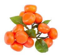 CREATCABIN 3 grappes D'Oranges Artificielles Fausses Oranges Simulation Réaliste Mini Oranges pour Mousse Décorative Citrons Verts Mandarine Agrumes Accessoires Modèle Faux Fruits 3.5cm 12 pièces
