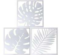 CREATCABIN 3 Pièces Feuille Acrylique Miroir Stickers Muraux Carrés, Art Amovible pour Salon et Chambre, Fond Décoration Murale 18.8x19.8cm Argenté