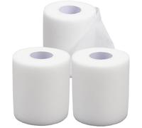 CREATCABIN 3 Rouleau Ruban Adhésif Athlétique Pré Enveloppant Blanc 10.9 mètres Long Bandeaux pour Cheveux Football Basket Ball Escalade Natation sous Bandage en Mousse Pré Enveloppant Sportif 10M
