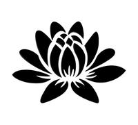 CREATCABIN 3D Acrylique Miroir Fleur de Lotus Sticker Mural Stickers Muraux Auto-Adhésif Amovible Écologique pour la Maison Chambre Salon Salle de Bains Décoration 13.7 x 9.8 pouces, Noir