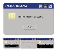 CREATCABIN 4 Autocollant Carte Crédit Carte Débit Système Vintage Message Personnalisé Décoration Carte Étanche Protection Carte Bancaire Blocage RFID Autocollant pour Porte Cartes Crédit 5.4x8.6cm