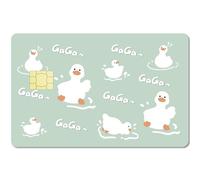 CREATCABIN 4 Autocollant Peau Canard pour Carte Crédit Gaga Couvrant Fleur Personnalisée Protection Carte Bancaire Amovible Imperméable sans Bulles pour Carte Bancaire 7.3x5.4,(1) cm Vert