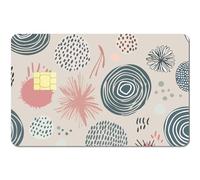 CREATCABIN 4 autocollant pour Carte Crédit Couverture Carte Débit Autocollant Imperméable PVC Protection Contre Rayures Autocollant Blocage Amovible Personnalisable pour Femmes Familles 5.4x8.6cm