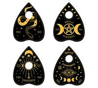 CREATCABIN 4 Pcs Planchette pour Planche Ouija en Bois Lune Cristal Support Mini Cristal Sphère Présentoir Serpent Sorcière Trucs Wiccan Autel Décor Fournitures Petit Plateau pour Boule de Pie