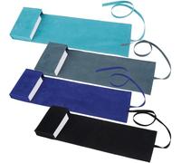 CREATCABIN 4 Porte Cartes Tarot Velours Sacs Cartes Tarot Pochettes Cartes Tarot Sac Transport Tarot pour Débutants Jeux D'Oracle Fournitures Sorcellerie Bleu Foncé Gris Bleu Clair Noir 12.6x3x7.5cm