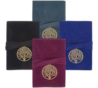 CREATCABIN 4 Porte Cartes Tarot Velours Sacs Rangement pour Cartes Tarot avec Pendentifs Arbre Vie Pochettes Cartes Tarot Sac Transport pour Tarot Débutants Jeux D'Oracle Feuille Triche 12.6x3x7.5cm