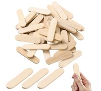 CREATCABIN 500 Mini Bâtonnet de Glace en Bois 4x0.95x0.2cm Petit Bâtonnet de Glace en Bois Naturel Vierge Non Coloré Accessoires Alimentaires Artisanaux pour Glaces Projets Artistiques de Bricolage
