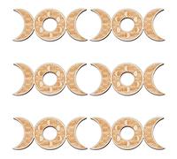 CREATCABIN 6 Pcs Mini Présentoir de Sphère de Cristal Support de Base de Boule de Cristal Support de Sphère en Bois Présentoir de Boule de Cristal Triple Déesse Lune 60-80mm Support de Sphère pour Pie