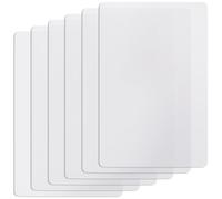 CREATCABIN 6 Set de Table en Plastique Transparent Translucide Résistant à la Chaleur Lavable Rectangulaire Protecteur de Table pour Salle à Manger Cuisine Bureau Table de Peinture 28x43cm