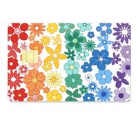 CREATCABIN Autocollant de Protection pour Carte de Crédit,Fleur Colorée,Autocollant de Protection pour Carte Bancaire,Imperméable,Amovible,sans Bulle,Fin pour Carte-Clé de Transport,186x137mm