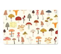 CREATCABIN Autocollant en Forme Champignon pour Carte Débit et Crédit Couvrant Bohème,Personnalisation Carte Bancaire,Imperméable,sans Bulle,Fin et Amovible pour Carte Clé Transport EBT 186x137mm