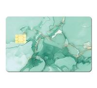 CREATCABIN Autocollant en Marbre Vert Clair pour Carte de Crédit,Autocollant de Protection pour Carte Bancaire,Imperméable,Amovible,sans Bulle,Fin pour Carte de Transport,18.6x13.7cm