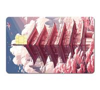 CREATCABIN Autocollant pour Carte de Crédit en Forme de Château Japonais-Autocollant Protection pour Carte Bancaire-Étanche-Amovible-sans Bulle-Mince Transport 18.6x13.7cm