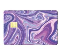 CREATCABIN Autocollant pour Carte de Crédit Ondulé Couvrant Les Marbrures Violettes,Autocollant de Protection pour Carte Bancaire,Étanche,sans Bulle,Fin pour Carte-Clé de Transport EBT 186x137mm