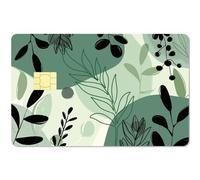 CREATCABIN Autocollants Carte Crédit Couverture Carte Imperméable Vert pour Carte Bancaire Clé Transport Carte Débit Carte Crédit Protection Autocollant sans Bulle pour Décoration Carte 186x137mm