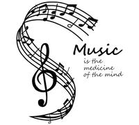 CREATCABIN Autocollants Muraux Musique Notes Musique Autocollants Muraux Vinyle Symboles Art Mural Notes Notation PVC Adhésif Décoration Murale pour Maison Cadeau pour Bricolage Salle 48x43cm