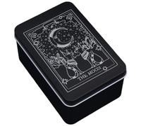 CREATCABIN Boîte de Rangement en Fer pour Cartes de Tarot Boîte de Rangement pour Cartes de Tarot Boîte de Rangement pour Cartes Tarot Boîte Rangement pour Bijoux Décoration Sorcellerie 8.5x12.7x6cm