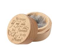 CREATCABIN Boîte Souvenir Bois pour Poils d'animaux Boîte Commémorative Conteneur pour Cendres Poils Chien Chat Petite Urne Commémorative Condoléances Chiens Dents Ongles Cendres 5x4cm