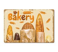 CREATCABIN Boulangerie Tin Signs Métal Vintage Sign Wall Art Decor Plaque Poster Oeuvre pour la Maison Cuisine Salle de Bains Jardin Cafés Pubs Restaurants Salle de Classe Bureau Décoration 12x8