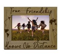 CREATCABIN Cadre Photo en Bois avec Citation Personnalisée pour Amis,Souvenir de Table,Cadeau pour Meilleurs Amis D'Enfance,Meilleure Amie,Anniversaire,Remise de Diplôme,21.8x16.8cm