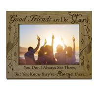 CREATCABIN Cadre Photo en Bois pour Amis,Citation Personnalisée,Cadre Photo Commémoratif,Souvenir de Table,4"X6" cadeau Photo pour Meilleurs Amis,Meilleur Camarade Classe,Anniversaire,Noël,21.8x16.8cm