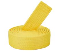 CREATCABIN Ceinture Jaune Jiu Jitsu Polyester pour Arts Martiaux Ceinture Judo TKD Aikido Uniforme Ceinture Grade Longue Souple Universelle pour Taekwondo Hommes Femmes Équipement D'Entraînement 220cm