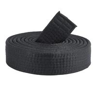 CREATCABIN Ceinture Noire Jiu Jitsu Brésilien Polyester pour Arts Martiaux Ceinture Judo TKD Aikido Uniforme Ceinture Grade pour BJJ Taekwondo Hommes Femmes Équipement D'Entraînement Sportif 300cm