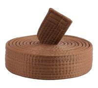CREATCABIN Ceintures Karaté Marron Polyester pour Arts Martiaux Judo Jiu Jitsu Brésilien Uniforme TKD Aïkido Ceinture Classement Universelles pour BJJ Taekwondo pour Équipement D'Entraînement 280cm