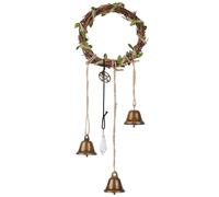 CREATCABIN Clochettes Sorcière pour Protection Poignées Porte Carillons Éoliens Sorcellerie Cloche Décorative Vintage Faite à Main Fournitures D'Autel Wiccan Cloche Porte pour Attirer Objets Sorcière