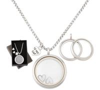 CREATCABIN Collier Commémoratif pour Animaux Compagnie Pendentif Urne Souvenir en Verre Transparent avec Pendentif Cœur et Breloque Idéal pour Conserver Cendres Votre Animal Chat Chien 36.5x30x6.5mm