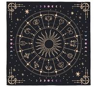 CREATCABIN Constellation Carte des ÉtoilesTissu Tapis Sorcellerie Tapisserie Nappe Rituel Tissu Spirituel Velours Cartes Tarots Serviette Table Tissu Carré Art Mural Divinations Tissu 50x50cm