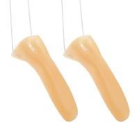 CREATCABIN Faux Nez de Sorcière (2 pièce) en Latex Long Style Gru avec Élastique Idéal pour Halloween Déguisements Cosplay et Farces 10.5x5.5cm