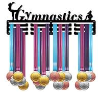 CREATCABIN Gymnastique Porte-Médaille Présentoir Gymnaste Cintre Sport Récompenses Support Mural Montage Acier Inoxydable Métal Suspendre pour Athlètes Accueil Badge Plus 60 Médailles 40x14.6cm