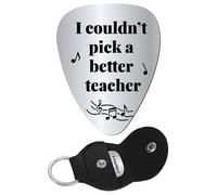 CREATCABIN Je N'Aurais Pas PU Choisir Un Meilleur Professeur Médiator Guitare Acier Inoxydable Gravure Message Remerciement au Professeur Musique Guitare Cadeau pour Noël Remise des Diplômes 3x2.6cm