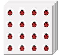 CREATCABIN Lot 128 feuilles D'Autocollants Coccinelles Petits Insectes 2.5cm Autocollants Plastique Ronds Pois pour Scrapbooking Récompenses pour Enseignants pour Ordinateur Album Téléphone Portable